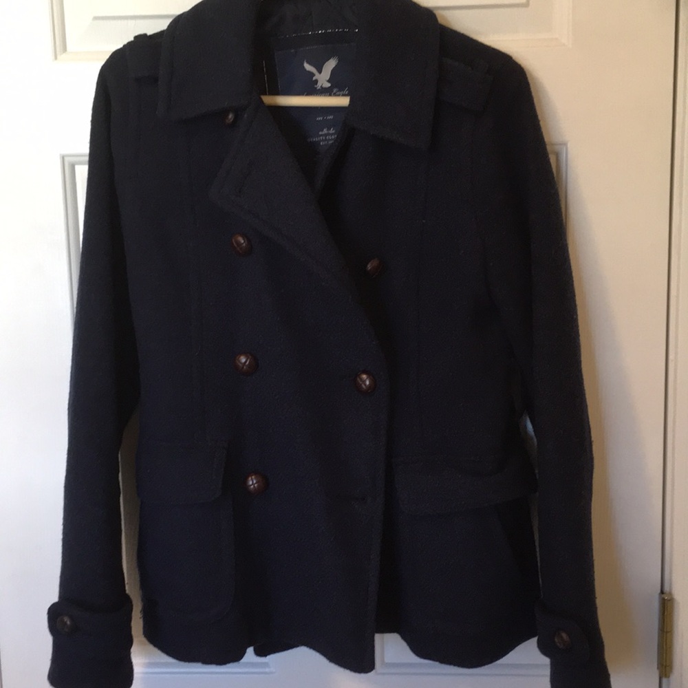 Navy wool pea coat American Eagle Medium